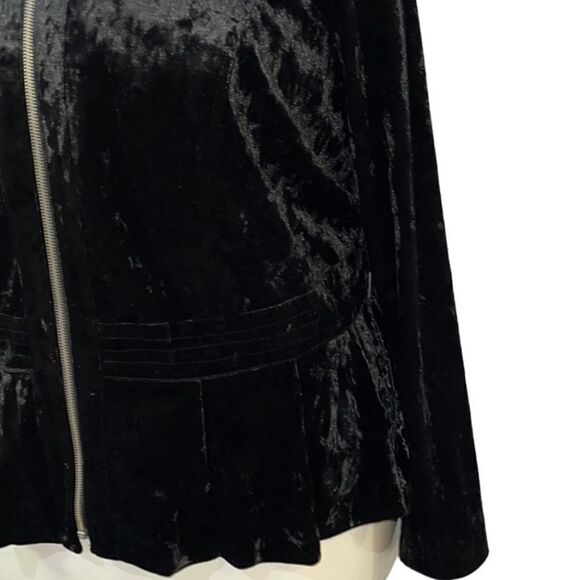 INC Crushed Velvet Peplum Jacket - Picture 7 of 14